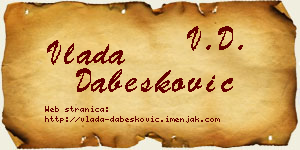 Vlada Dabesković vizit kartica